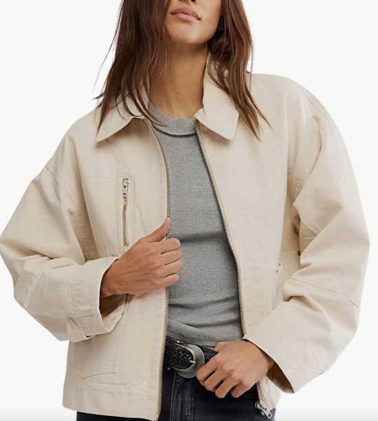 Free People Sally Cotton Canvas Jacket