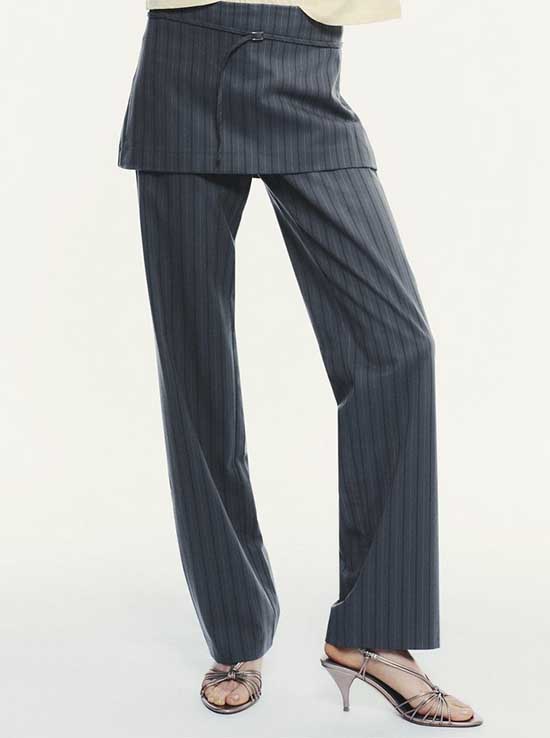 Zara Pinstripe Skirt Pants