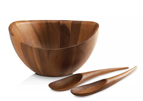 nambe wooden salad bowl set fall kitchen fountainof30