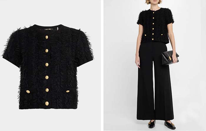 Kobi Halperin Swift Fringed Button-Down Sweater