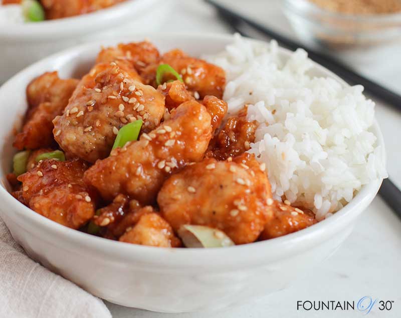 High-Protein Sticky Sesame Glazed Chicken