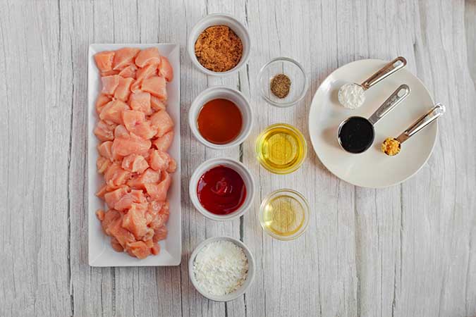 Sticky Sesame Glazed Chicken ingredients fountainof30