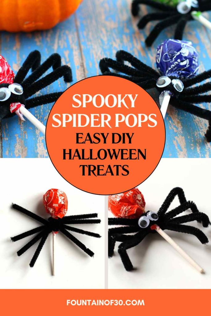 Cute DIY Halloween treats made with candy, pipe cleaners & googly eyes. 🕷️🍭 #HalloweenDIY #SpiderTreats #CuteHalloween #HalloweenCrafts