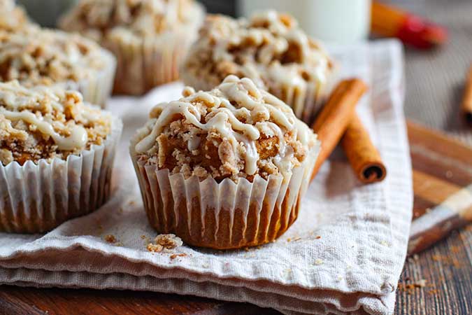 Pumpkin Streusel Muffins with Maple Glaze recipe fountainof30