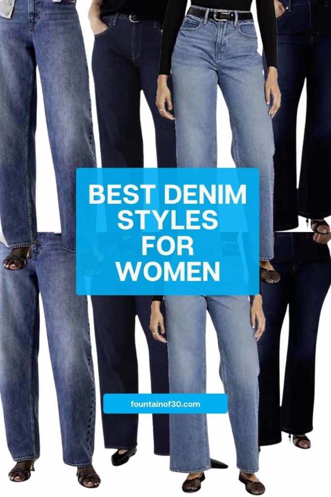 Find denim styles that balance, elongate & boost confidence—at any age!  #DenimInspiration #FashionTips #StyleOver50 #JeanStyles #ProAgingStyle