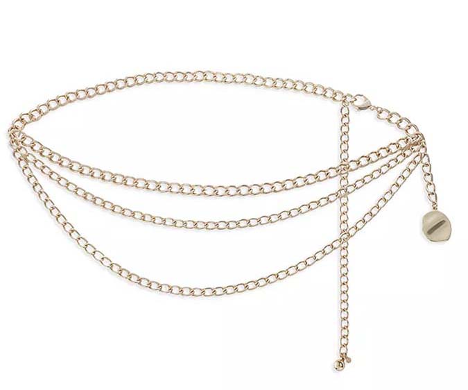 Ettika gold multi row Chain Belt belt trends for women fountainof30