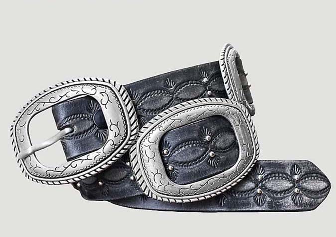 black silverSlider Conchos Belt fountainof30