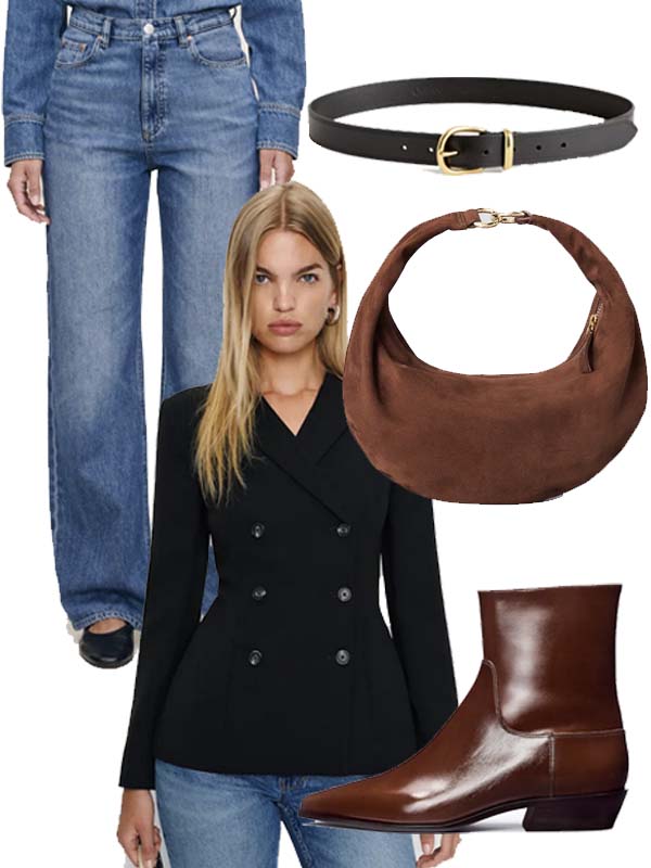 Sustainable Fall Capsule Wardrobe blazer outfit fountainof30