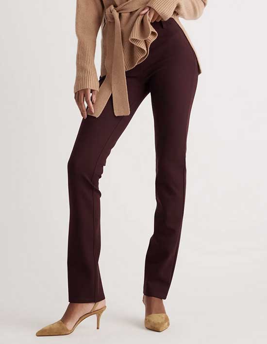 Quince Ultra-Stretch Ponte Straight Leg Pants