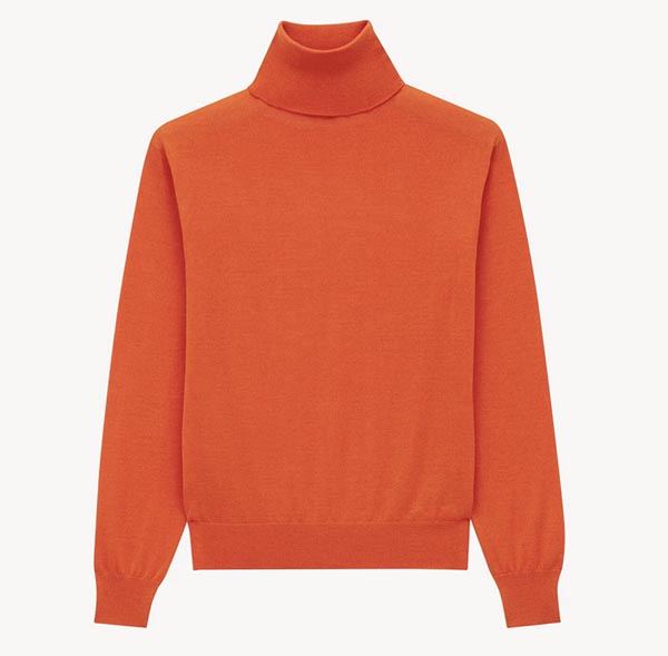 Saint Laurent orange Turtleneck Sweater fountainof30