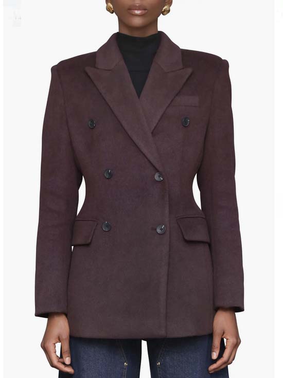 hourglass blazer coat brown
