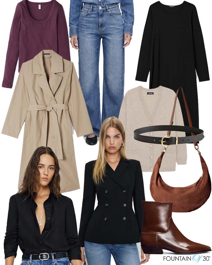10 piece Sustainable Fall Capsule Wardrobe fountainof30