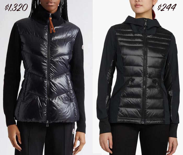 Black mixed media Puffer Jacket splurge or steal
