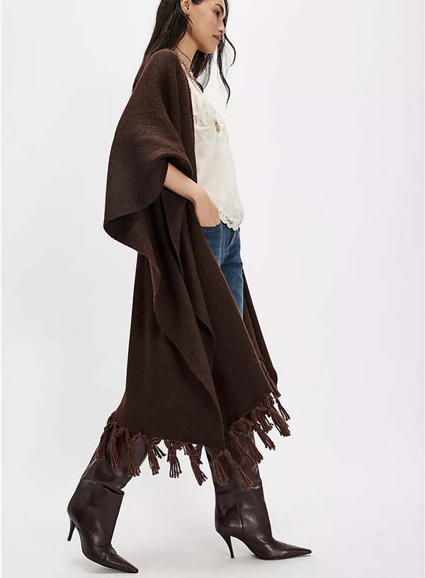 chocolate brown Blanket Duster Wrap fashion trends fountainof30
