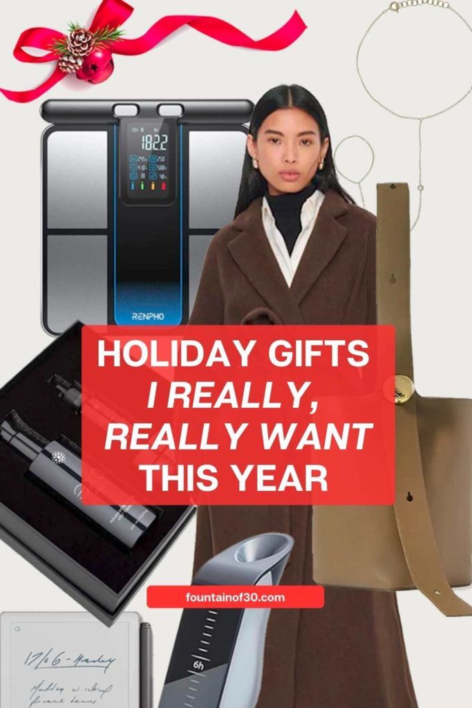 From luxe handbags to beauty upgrades and travel essentials, these are the holiday gifts I really, really want — and think you will too! #GiftGuide #Women40Plus #HolidayShopping