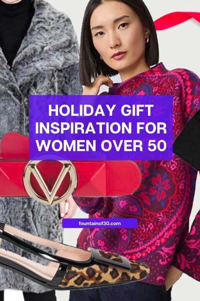 Holiday gift inspiration for women over 50! Fashion, cozy finds, statement pieces, and everyday luxuries I’m loving right now. #WomenOver50 #HolidayGifts #GiftGuide #Over50Style #MidlifeFashion