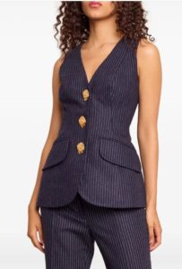 Cara Cara Wes pinstripe vest and Tristan pants fountainof30
