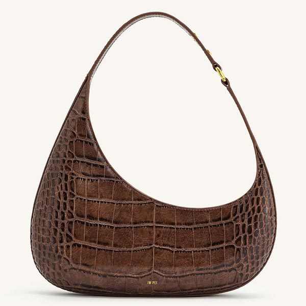 JW Pei Harlee Shoulder Bag in Brown Croc