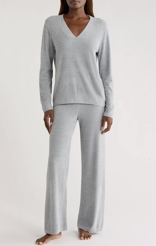 cozy lounge set v-neck and pants