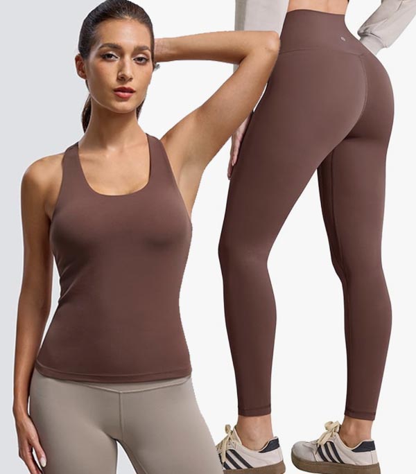 rustic brown workout set