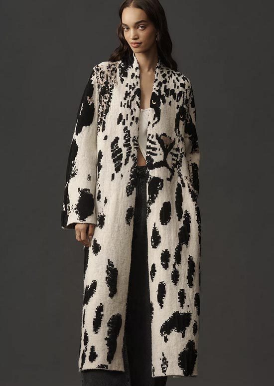 Pilcro Leopard Print Sweater Duster
