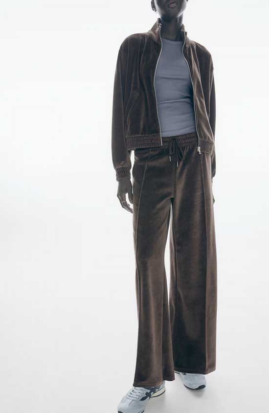 H&M Wide-Leg Velour set cozy fashion fountainof30