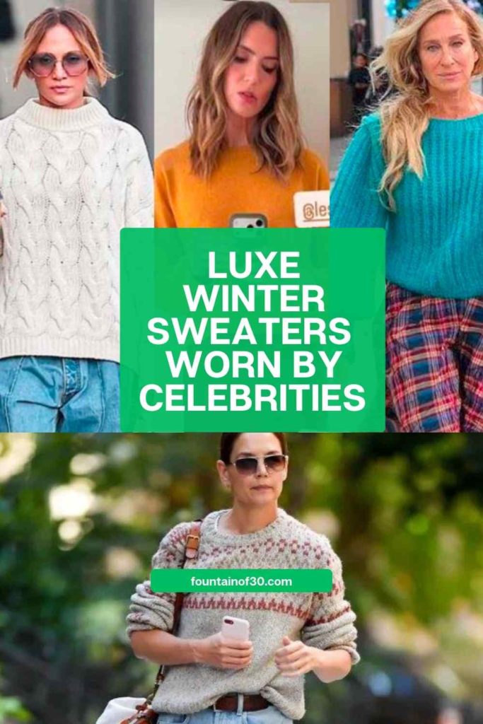 Looking for chic winter sweater inspiration? From Fair Isle knits to luxe cashmere and oversized color, these celebrity-approved sweaters are timeless, wearable, and perfect for women over 50. #WinterSweaters #CelebrityStyle #WomenOver50Style #TimelessFashion #Knitwear
