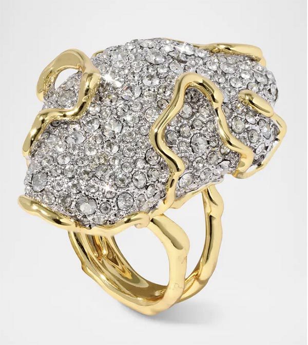 Large Crystal Pave Geode Ring