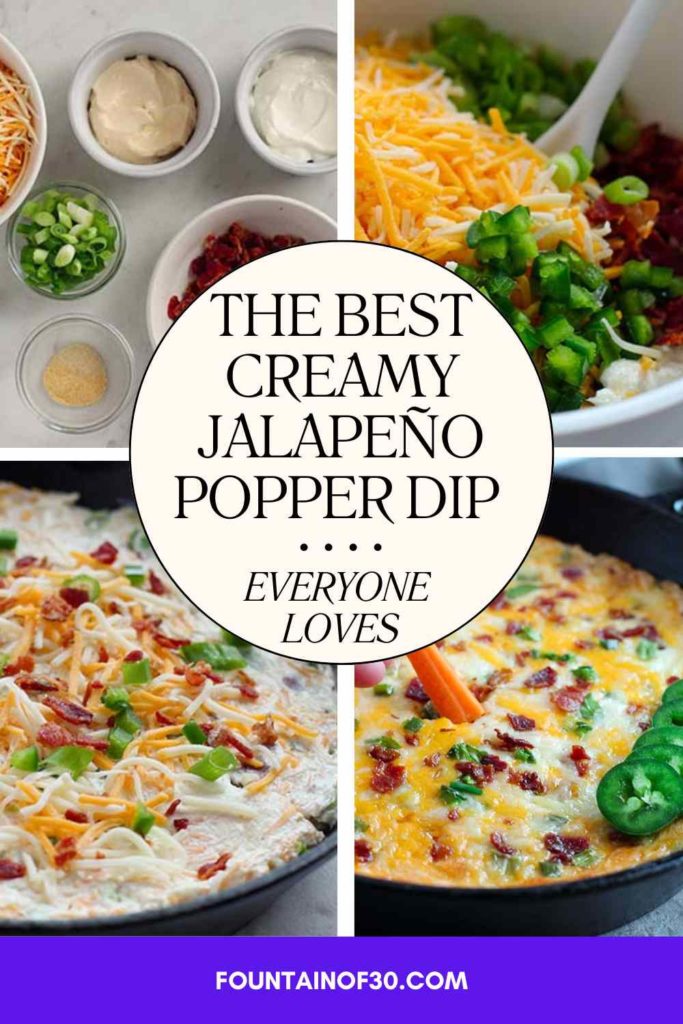 Creamy, cheesy, and topped with bacon, this easy jalapeño popper dip is the ultimate crowd-pleasing appetizer. Perfect forl entertaining all year long. #EasyAppetizers #GameDayFood #PartyDip #EntertainingIdeas #dips