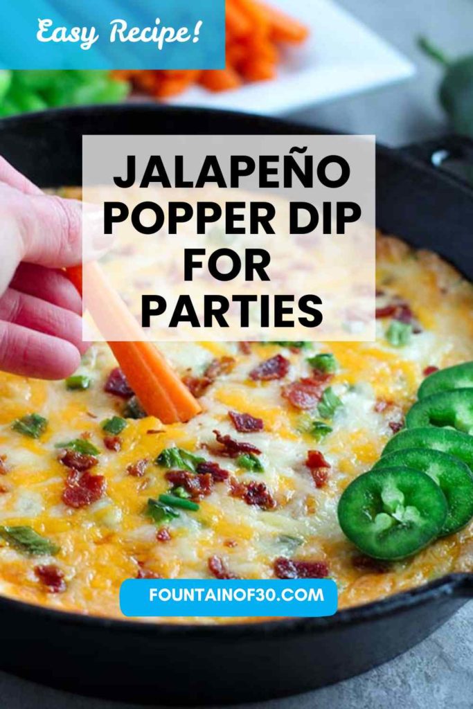 This easy jalapeño popper dip is the ultimate crowd-pleasing appetizer. Perfect for game day, Super Bowl parties, holidays, and casual entertaining all year long. #EasyAppetizers #GameDayFood #PartyDip #SuperBowlRecipes #EntertainingIdeas