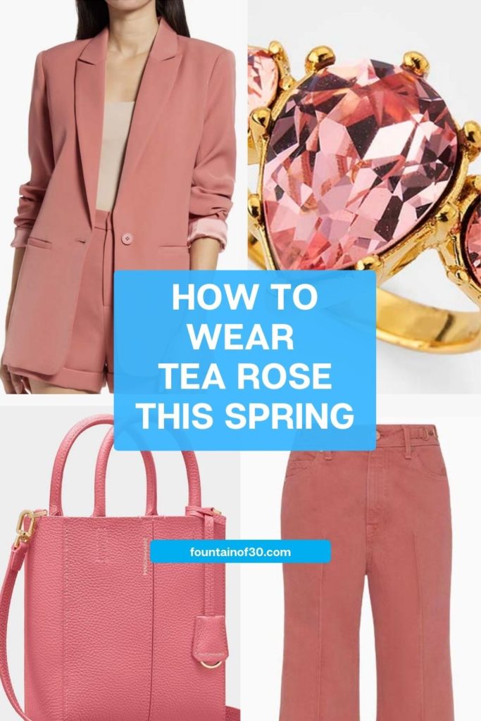 Tea Rose is one of Spring 2026’s freshest fashion color trends — soft, flattering, and surprisingly versatile. See how to style it. #SpringFashion #TeaRose #FashionTrends2026 #StyleOver50