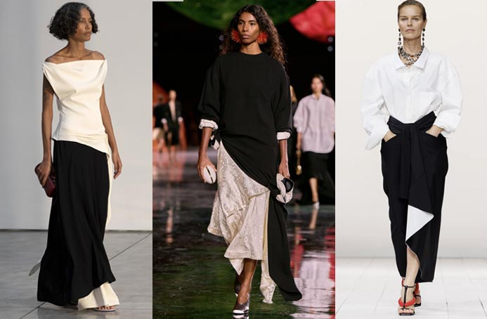 Asymmetrical Black & White spring 2026 trend fountainof30