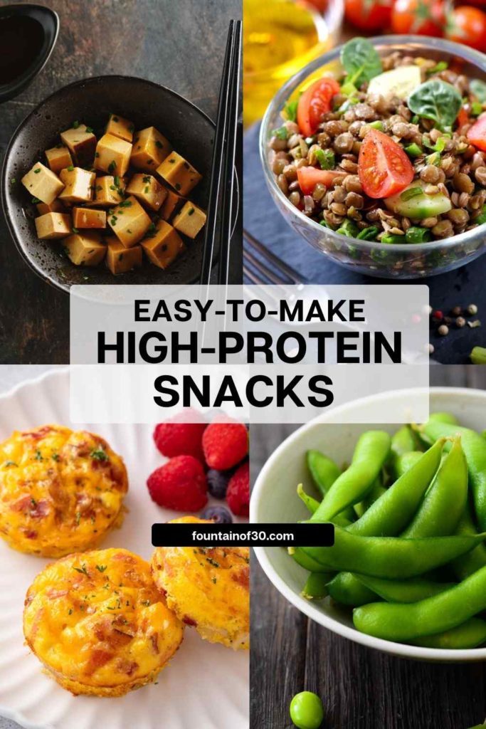 High-protein snacks don’t have to be complicated — or extreme.  These easy snack ideas for women in midlife focus on variety, balance, and real life, whether you love nuts, yogurt, eggs, or plant-based options. #Over50Style #MidlifeNutrition #HealthySnacks #WomenOver50 #FountainOf30