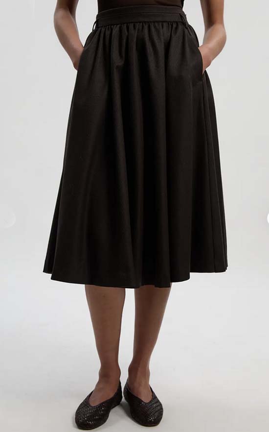 with full skirt