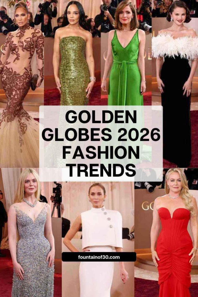 Golden Globes 2026 red carpet fashion leaned into refined elegance — embroidery, softer silhouettes, and timeless glamour. We break down the standout looks and trends women over 50 can actually wear and enjoy.
#GoldenGlobes2026 #RedCarpetFashion #StyleOver50 #Over50Fashion #AgelessStyle