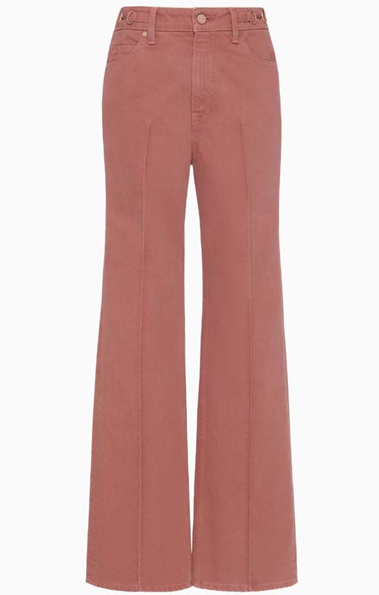 Ulla Johnson Agatha Mid Rise Straight Leg Jeans in Garden Rose