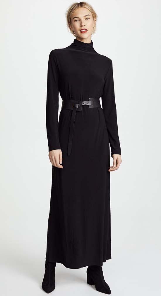 black high neck maxi dress 