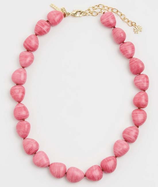 Lele Sadoughi Baroque Collar Necklace Baroque Collar Necklace in Coral