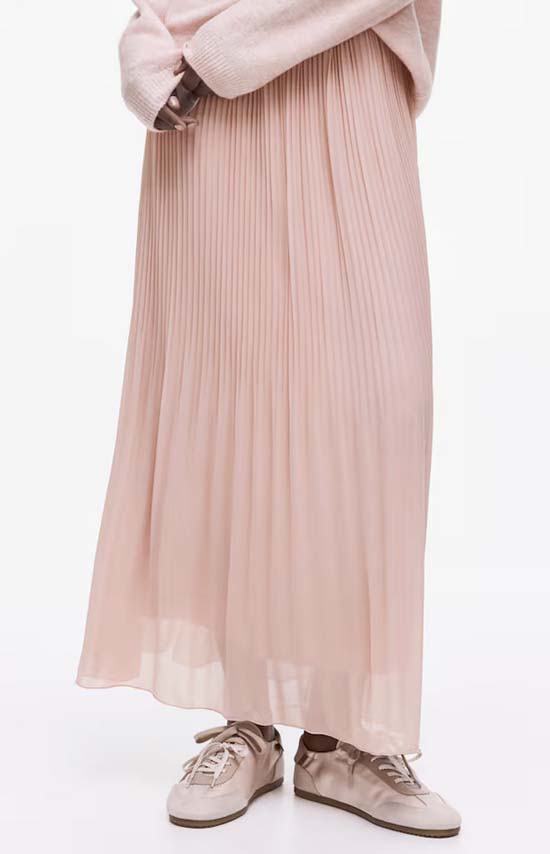 H&M Pleated Chiffon Skirt