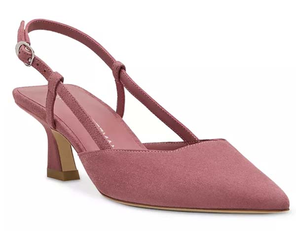 Stuart Weitzman Vinnie 50 Slingback Pumps in Dusty Berry,