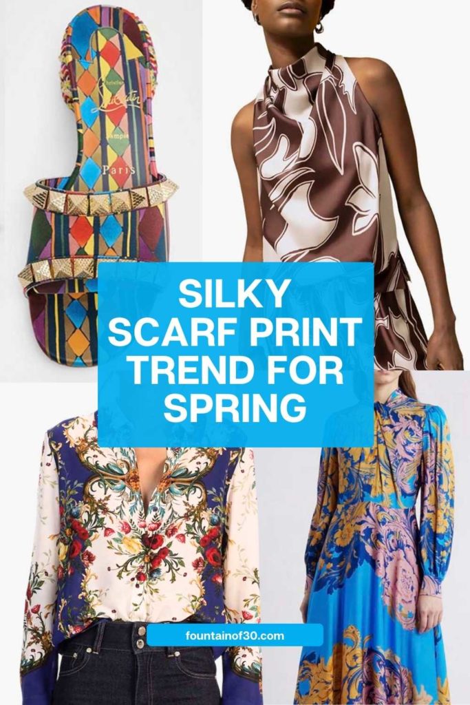 Silky scarf prints are back for Spring 2026 — and they’re easier to wear than ever. From elegant tops to flowing dresses, see how women over 50 can embrace this timeless trend. #SpringFashion2026 #WomenOver50Style #ScarfPrint #MidlifeFashion