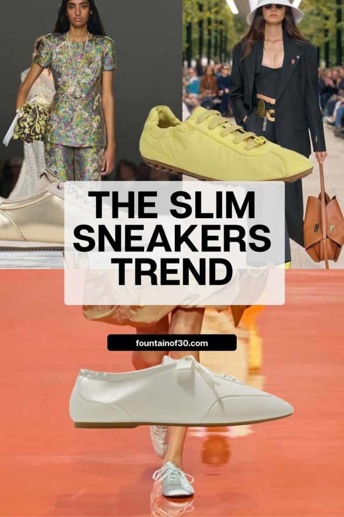 Slim flat sneakers are one of Spring top shoe trends — and they’re perfect for women over 50. See how to style them with skirts, trousers and denim for effortless comfort and style.
#Springfashion #ShoeTrends #Over50Style #ComfortableFashion #SneakerStyle