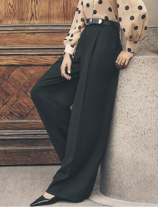 black Wide Leg Trousers fountainof30