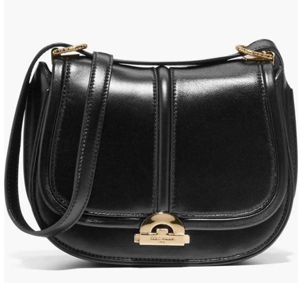 black Cole Hahn Celenea Leather Shoulder Bag