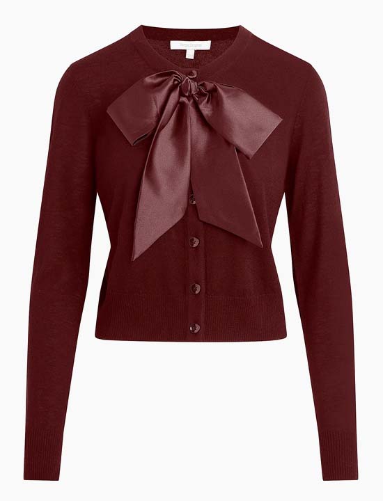 Favorite Daughter The Take a Bow Cardigan burgundy
