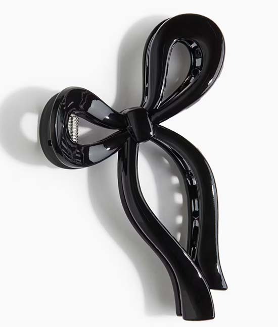 Black Bow Hair Clip fountainof30
