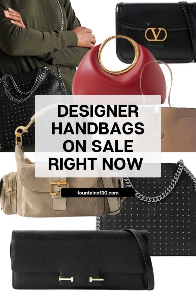 Thinking about investing in a designer bag? These timeless luxury handbags are currently on sale — plus affordable look-for-less options.  DesignerHandbags #LuxuryStyle #InvestmentPieces #HandbagStyle #Over50Fashion 