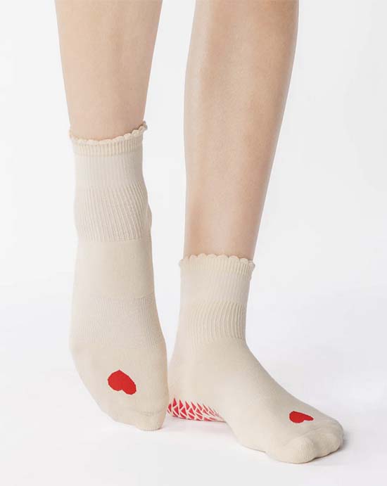 Pionte Studio Love Ankle Grip Sock