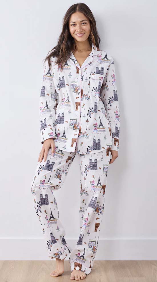 Printfresh Long PJ Set in Paris Getaway