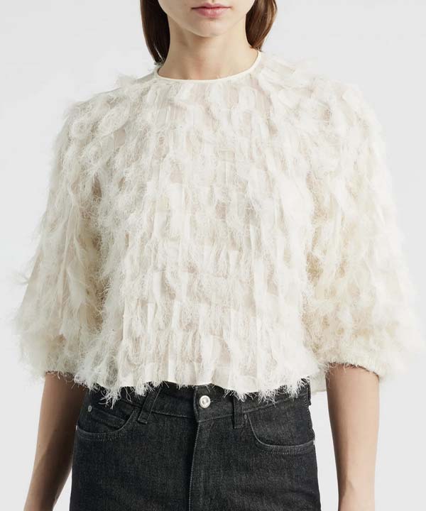 Boss Baima Feather Jacquard Top